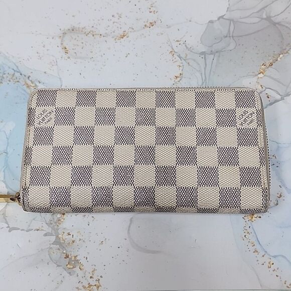 Authentic Louis Vuitton Damier Azur Zippy Zip Around Wallet - Picture 2 of 9